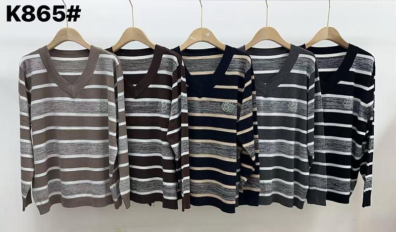 Свитер Anne-Kiss me (XL-3XL) K865 mix (деми)