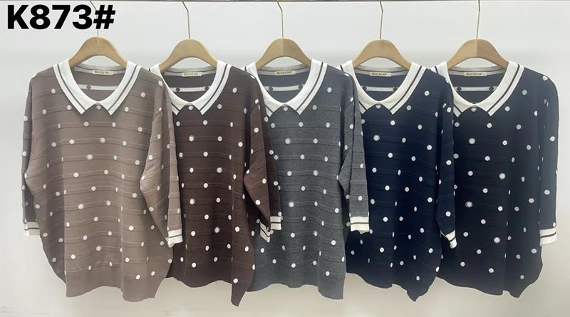 Свитер Anne-Kiss me (XL-3XL) K873 mix (деми)