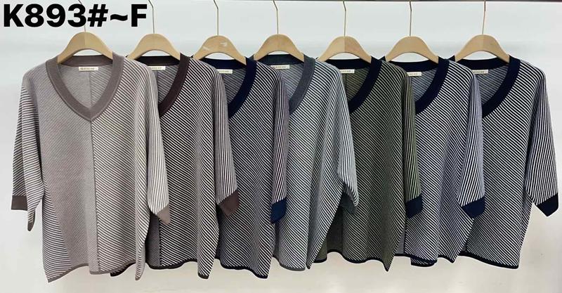 Свитер Anne-Kiss me (XL-3XL) K893F mix (деми)