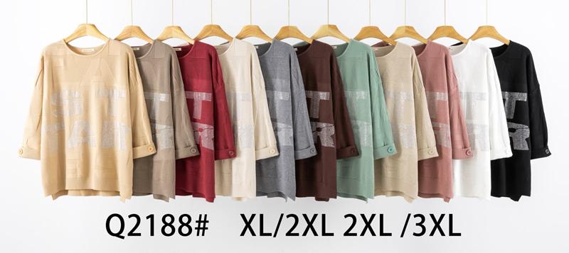 Свитер Anne-Kiss me (XL-3XL) Q2188 mix (деми)