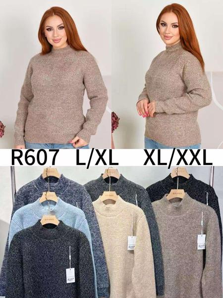 Свитер Anne-Kiss me (L-2XL) R607 mix (зима)