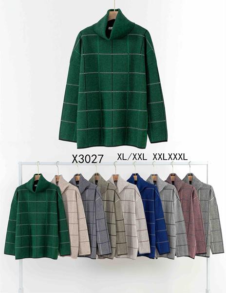 Свитер Anne-Kiss me (XL-3XL) X3027 mix (зима)