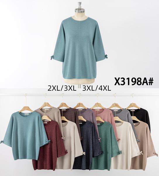 Свитер Anne-Kiss me (2XL-4XL) X3198A mix (деми)