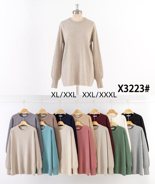 Свитер Anne-Kiss me (XL-3XL) X3223 mix (деми)