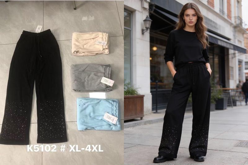 Штаны спорт Style Nadezhda (44-50) K5102 l.blue (деми)