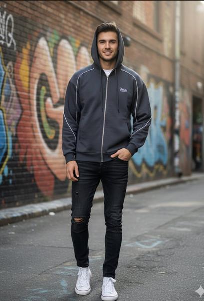 Кофта спорт Little Secret (M-2XL) K1006 d.grey (деми)