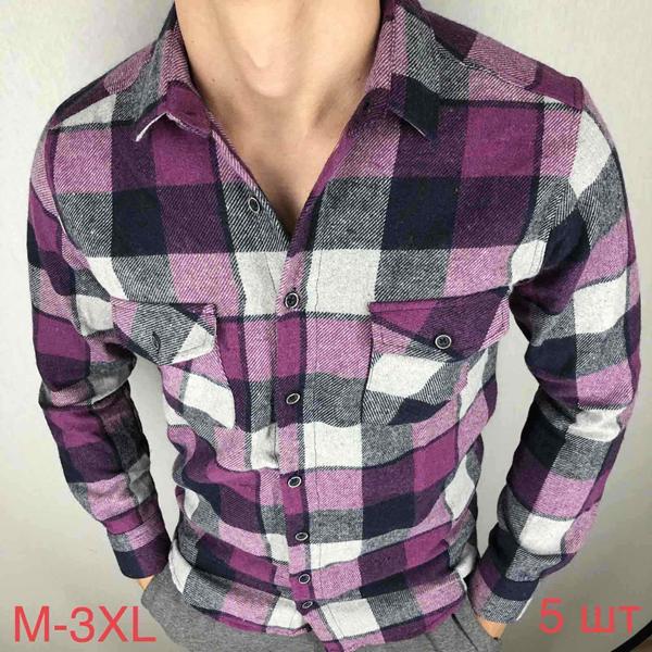 Рубашка Надийка (46-54) ND551 purple (деми)