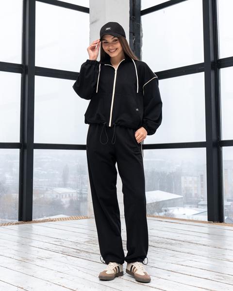 Костюм спорт AZNA (XS-L) Д120 black (деми)