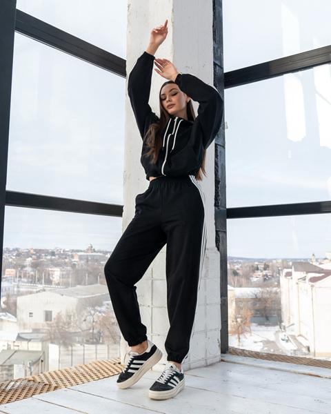 Костюм спорт AZNA (S-XL) Д94 black (деми)