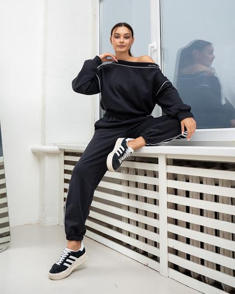 Костюм спорт AZNA (XS-L) ДП179 d.grey (деми)