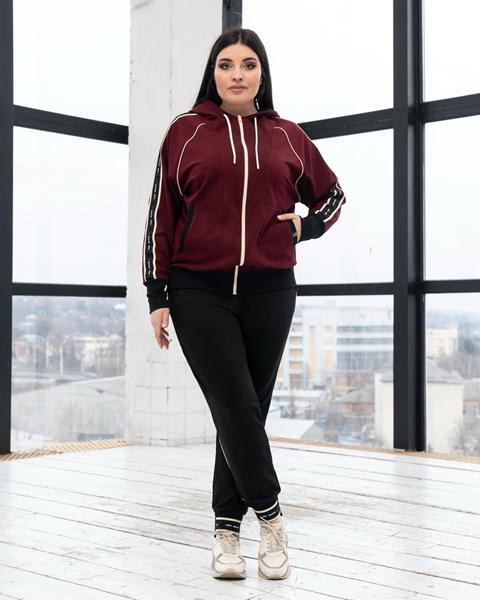 Костюм спорт AZNA (XL-4XL) Д108 wine (деми)
