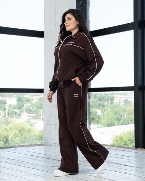 Костюм спорт AZNA (XL-4XL) Д150 brown (деми)
