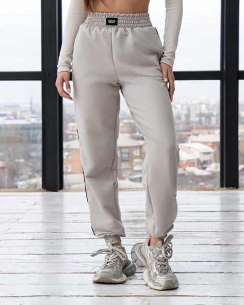 Штаны спорт AZNA (S-XL) Б98 beige (деми)