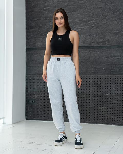Штаны спорт AZNA (S-XL) Б98 l.grey (деми)