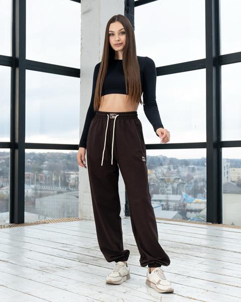 Штаны спорт AZNA (S-XL) Б28 brown (деми)