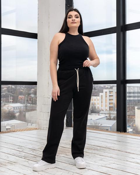 Штаны спорт AZNA (XL-4XL) Б51 black (деми)