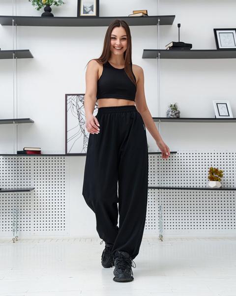 Штаны спорт AZNA (S-XL) Б82 black (деми)