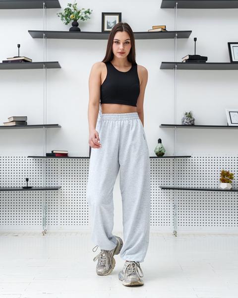 Штаны спорт AZNA (S-XL) Б82 l.grey (деми)