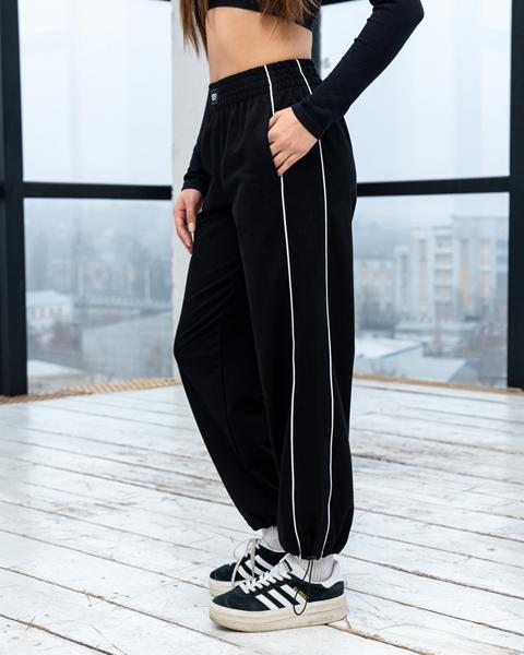 Штаны спорт AZNA (S-XL) Б16 black (деми)