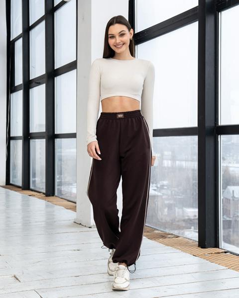 Штаны спорт AZNA (S-XL) Б70 brown (деми)