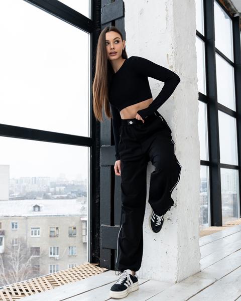 Штаны спорт AZNA (S-XL) Б70 black (деми)