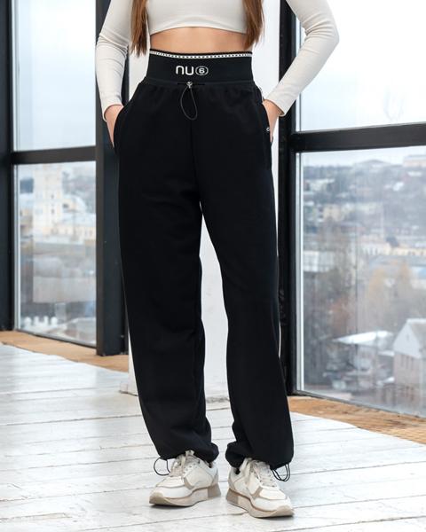 Штаны спорт AZNA (S-XL) Б18 black (деми)