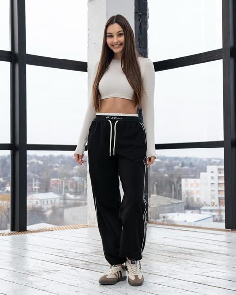 Штаны спорт AZNA (S-XL) Б29 black (деми)