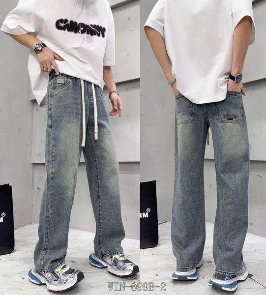 Джинсы Baron Jeans (M-3XL) 699B-2 l.blue (деми)