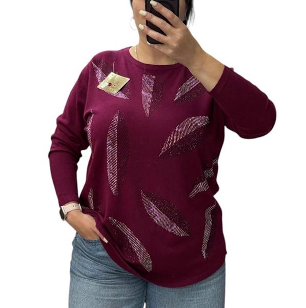 Свитер LeVisha (52-60) 25221 wine (деми)