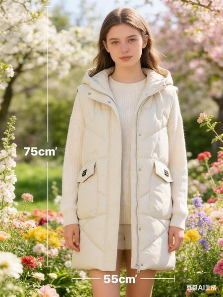 Жилетка Jacket (L-3XL) M816 l.beige (деми)