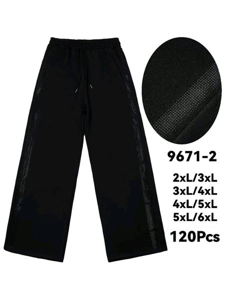 Штаны спорт Hoan (2XL-6XL) 9671-2 black (деми)