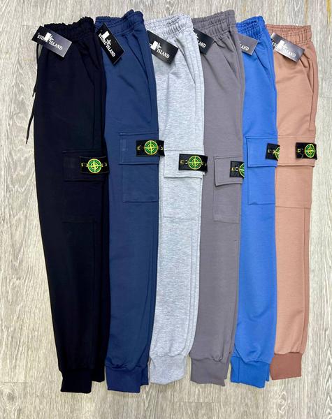 Штаны спорт MirWear (46-54) MW193-214 l.blue (деми)