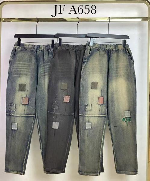 Джинсы Immei (2XL-5XL) JFA658 l.blue (деми)