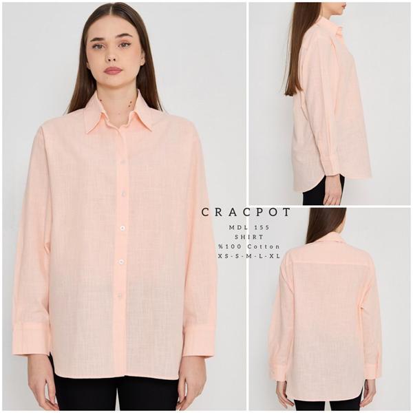 Рубашка Maxim Jeans (XS-XL) 155 peach (деми)