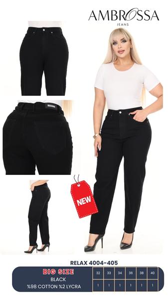 Джинсы Maxim Jeans (32-40) 4004-405 black (деми)