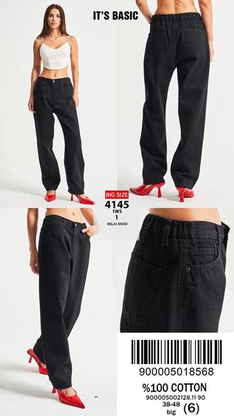 Джинсы Maxim Jeans (38-48) 4145-1WS-1 black (деми)