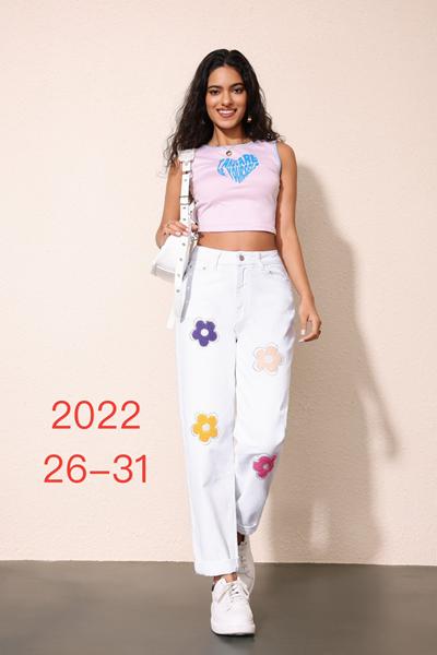 Джинсы NewJeans (26-31) 2022 white (деми)