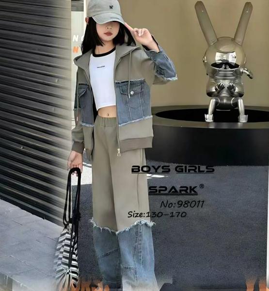 Костюм спорт Delfinka (130-170) 98011 khaki (деми)