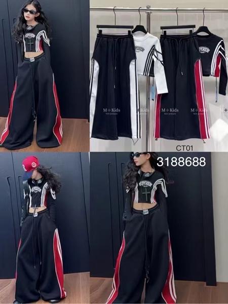 Костюм спорт Delfinka (120-170) CT01 black (деми)