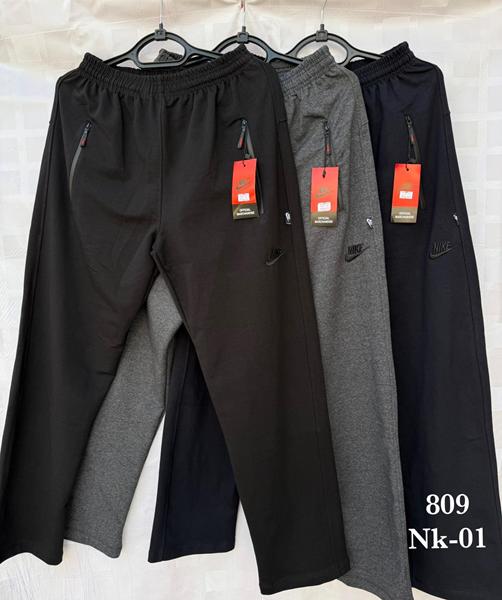 Штаны спорт Shon (48-58) NK01 black (деми)