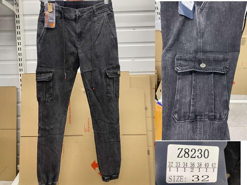 Джинсы God Baron (32-42) Z8230 black (деми)