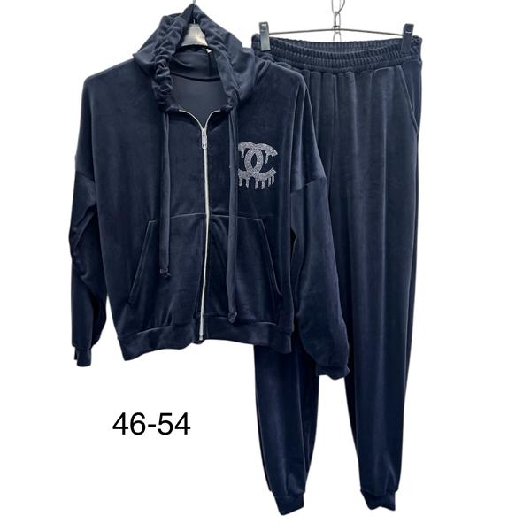 Костюм спорт TRAN (46-54) TR681 black (деми)