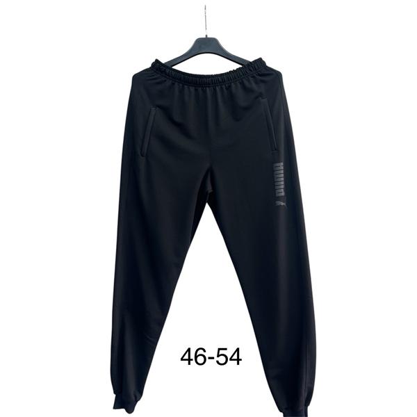 Штаны спорт TRAN (46-54) TR711 black (деми)