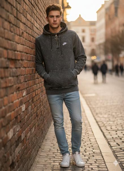 Худи Moranny (S-2XL) MR491 d.grey (деми)