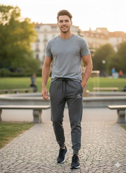 Штаны спорт Moranny (S-2XL) MR513 grey (деми)