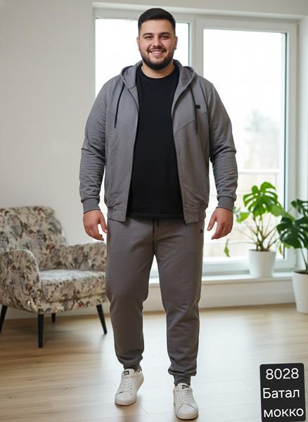 Костюм спорт Moranny (2XL-6XL) 8028 grey (деми)