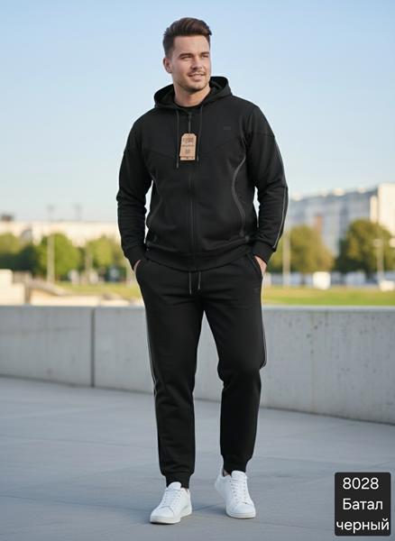 Костюм спорт Moranny (2XL-6XL) 8028 black (деми)