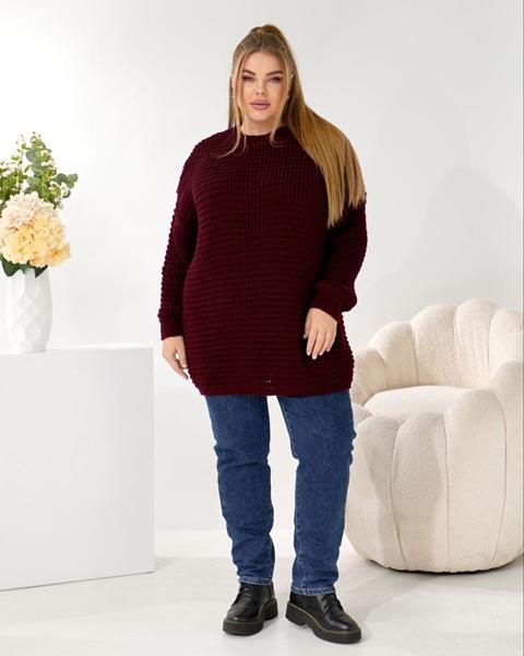 Свитер LiZa Brend (46-60) 1115 wine (зима)