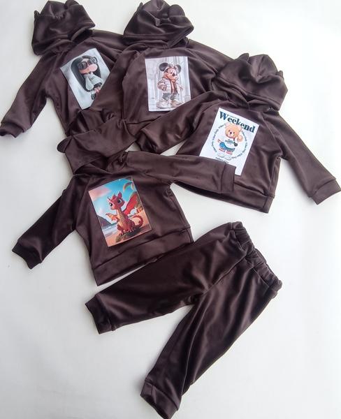 Костюм спорт Meloria (24-30) ML3310 brown-l.blue (деми)