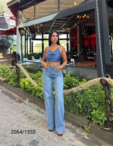 Джинсы Jeans Style (34-40) 2064-1555 l.blue (деми)